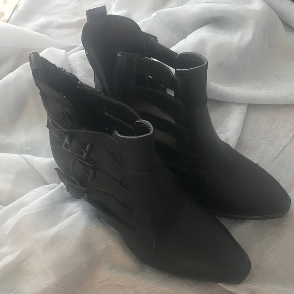 JustFab Belt Strap Bootie - Picture 3 of 6